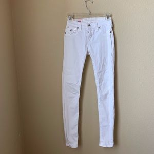 true religion skinny white jeans